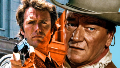 Photo of John Wayne nearly starred in Dirty Harry , Clint Eastwood reprized the role .