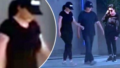 Photo of Kylie Jenner is spotted for the first time since giving birth to her second child Wolf as she checks out real estate with her mother Kris Jenner in LA