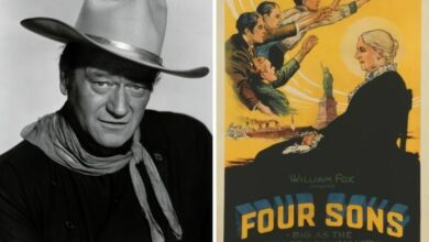 Photo of John Wayne stormed off movie set in tantrum during Four Sons filming